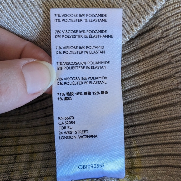 Anthropologie Jo Ribbed Knit Striped Sweater Tank Top Beige Ombre Size Medium - Picture 10 of 11